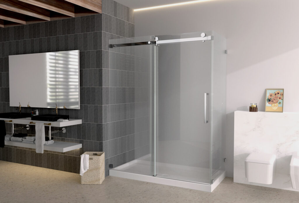 3 sided shower enclosures