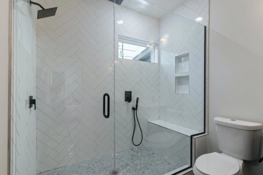 a frameless shower door