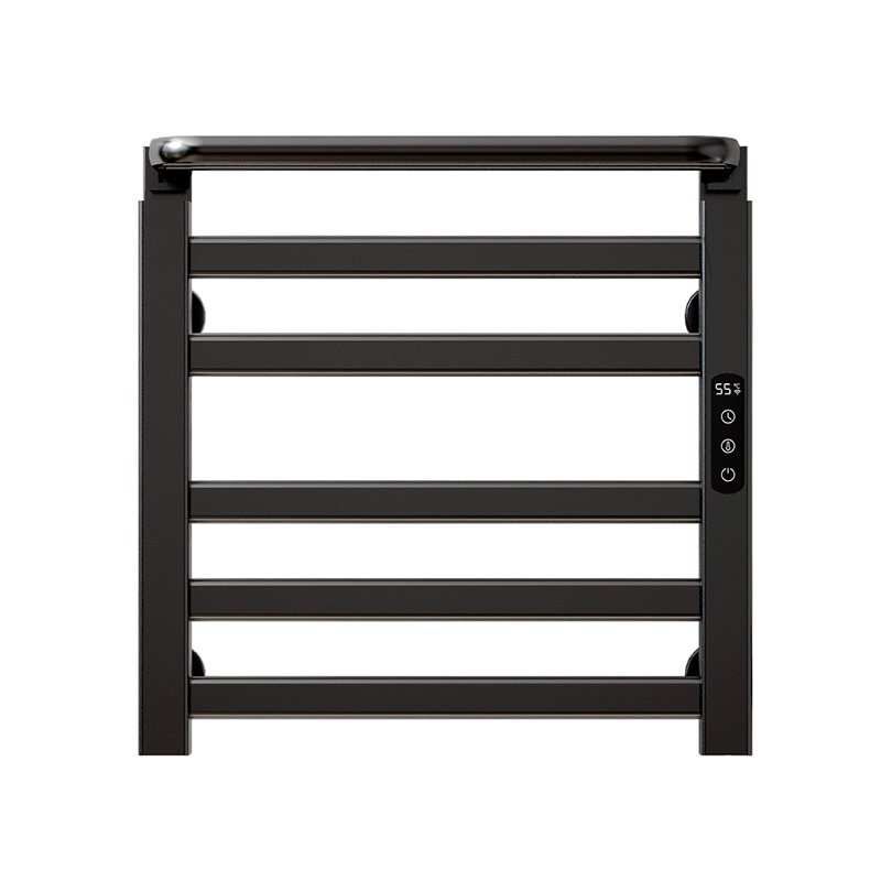 R335 black heated towel rail