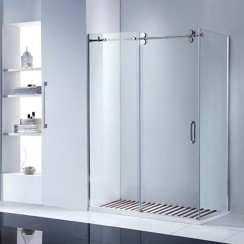 Sliding Shower Door color: โครเมียม