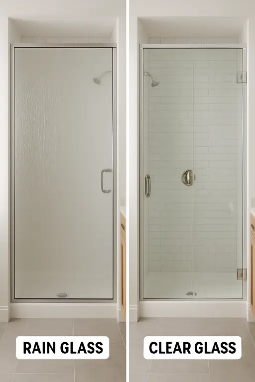 rain glass shower door vs clear glass_ 4
