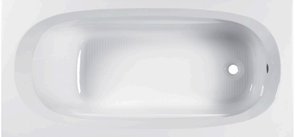 oval acrylic bathtub white built in 1500x730x450mm CC430