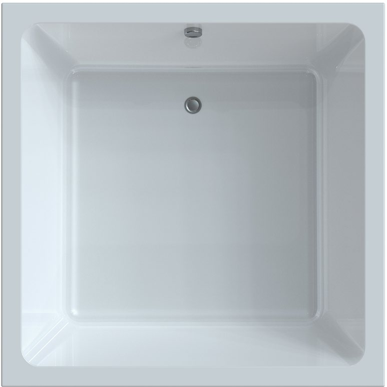 square acrylic bathtub built in white 1500x1500x500mm CC431