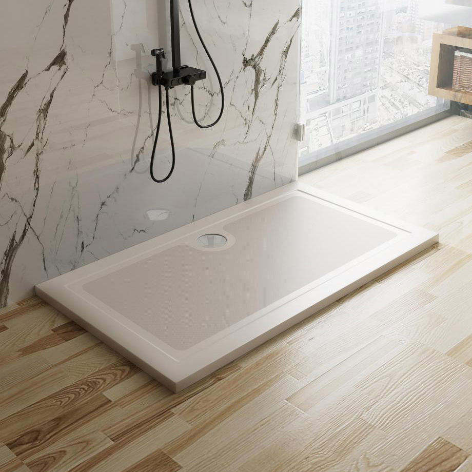 Portable Waterproof Marble Stone Shower Base ODM Shower Pan Piatti Doccia With Linear Drain