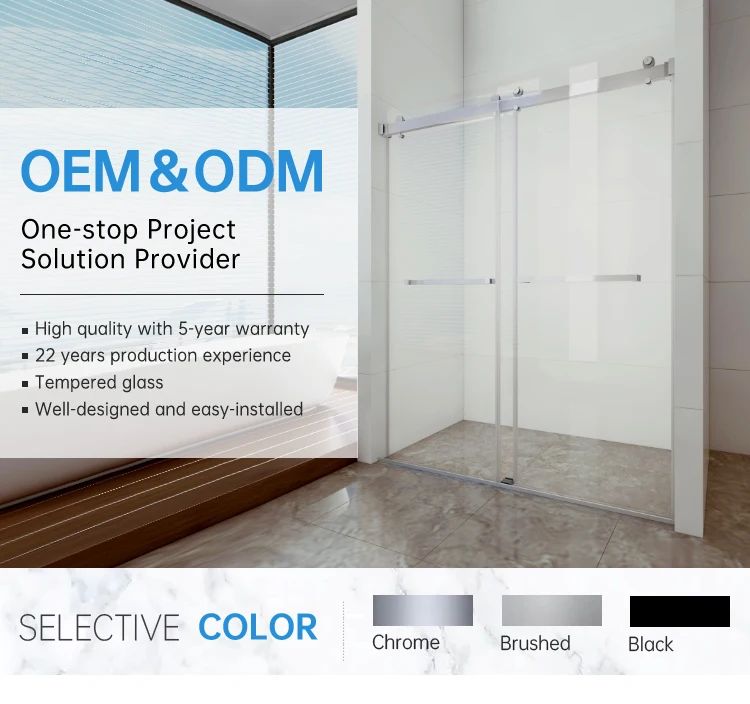 JP0219 frameless sliding shower door