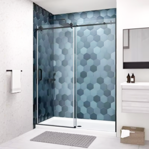 JP0224 Stainless Steel Sliding Frameless Shower Door