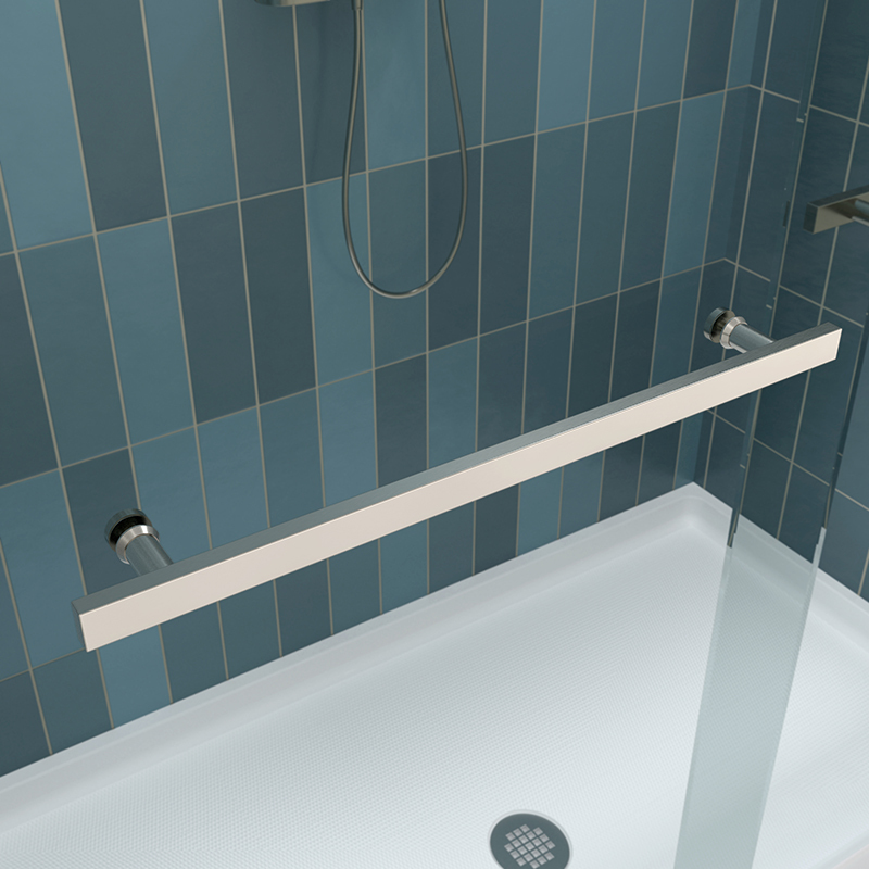 JK2712 Clear Tempered Glass Bypass Double Sliding Shower Door