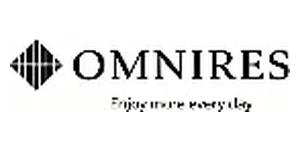 Omniares brand logo with black geometric diamond icon, bold uppercase name and Enjoy More Every Day tagline