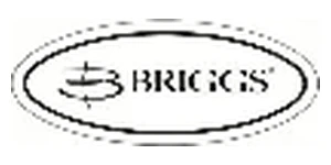 Black oval badge logo with BRIGGS serif lettering and ornamental B emblem on white background